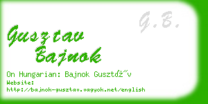 gusztav bajnok business card